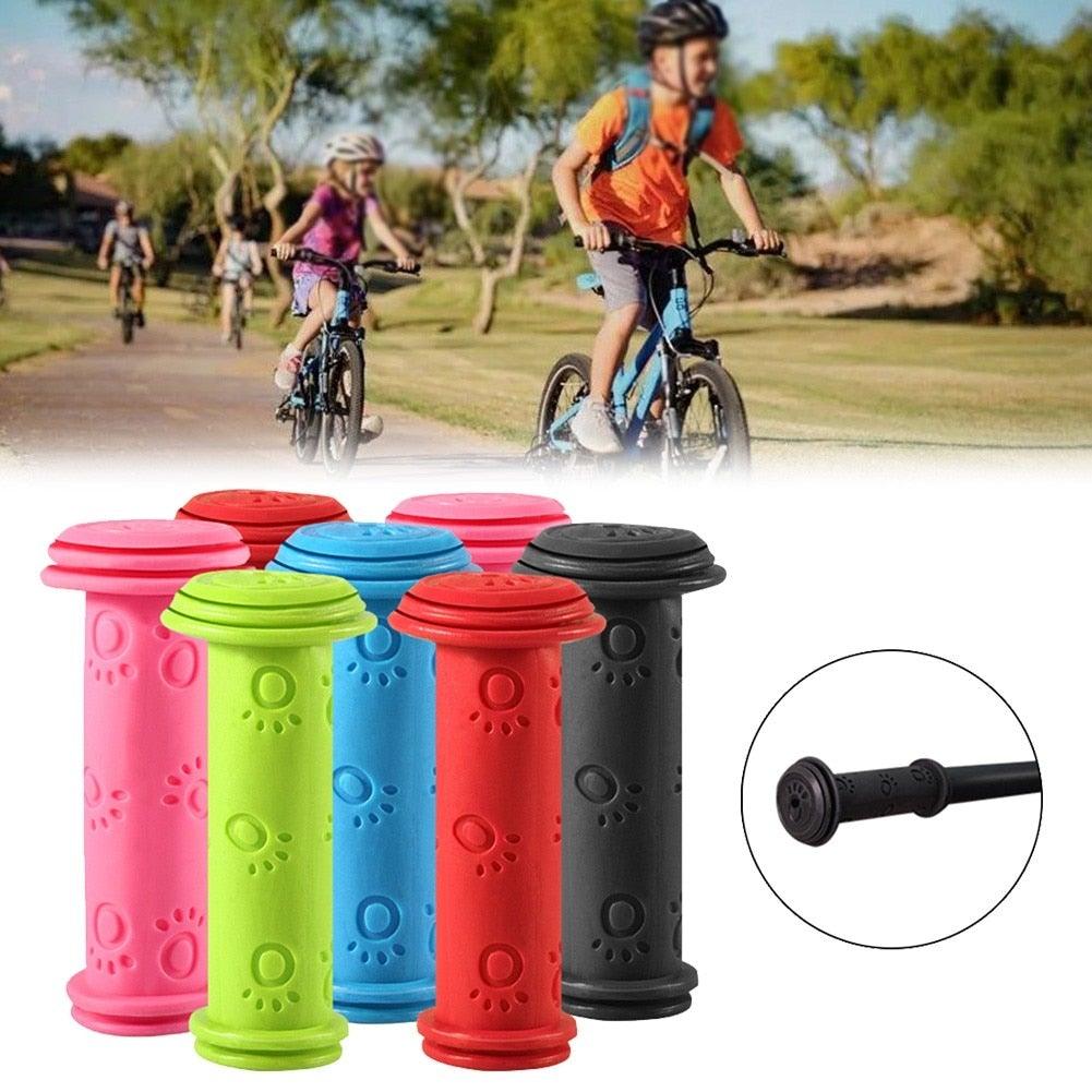 Rubber Bike Bicycle Handle Bar Grips Tricycle Scooter Handlebar For Kids Child Colorful Non-Slip Cycling Handlebar Grips New Kids Bike Security Grips With Impact Protection For Balance Bikes Stevvex