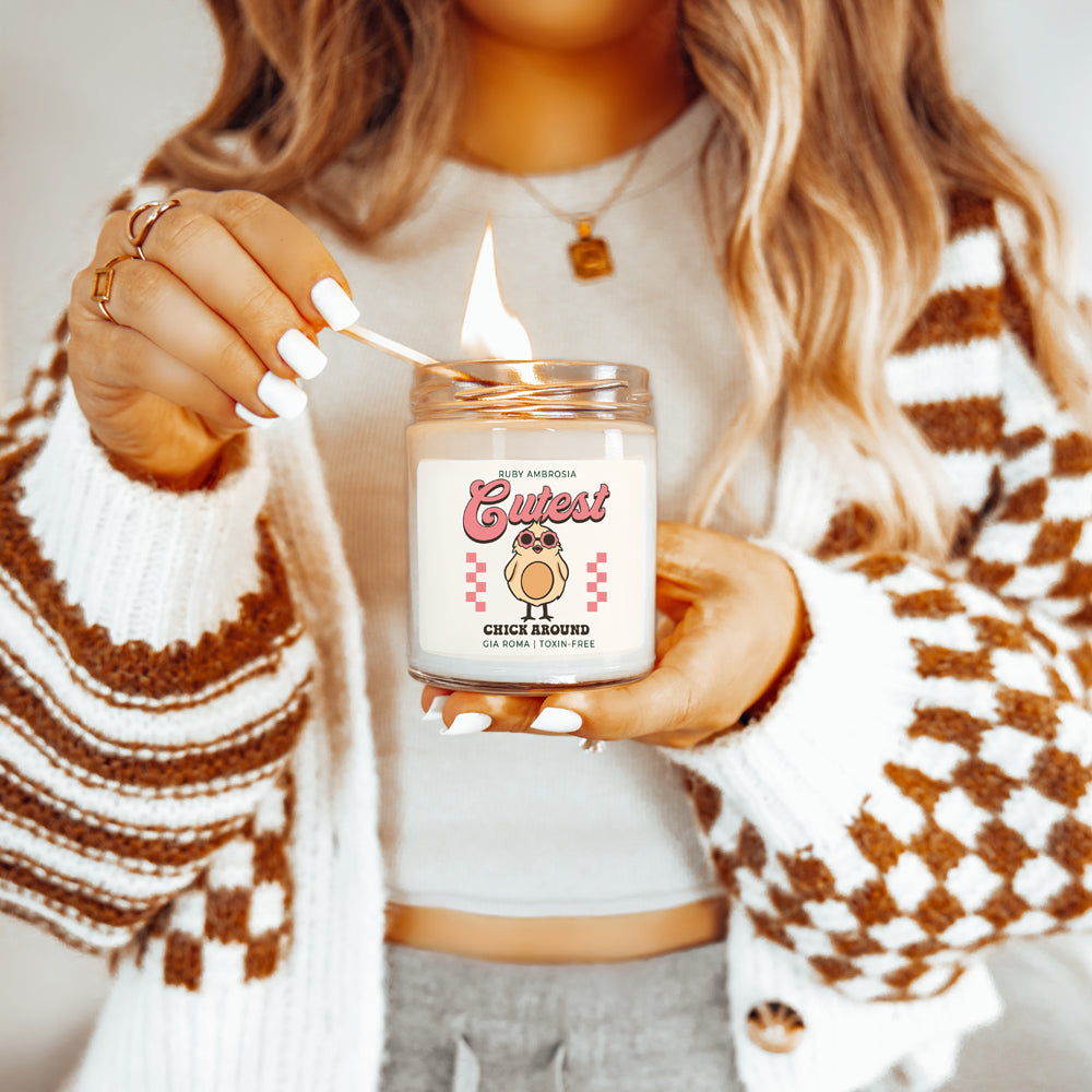 Ruby Ambrosia Scented Soy Candle 9oz Sweet Red Fruit And Wine Aroma BandsCo Straps