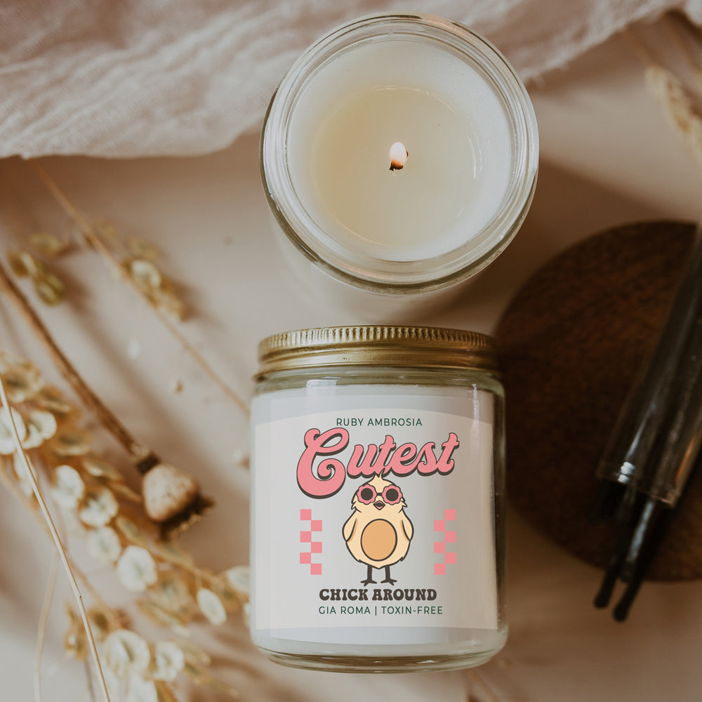 Ruby Ambrosia Scented Soy Candle 9oz Sweet Red Fruit And Wine Aroma BandsCo Straps