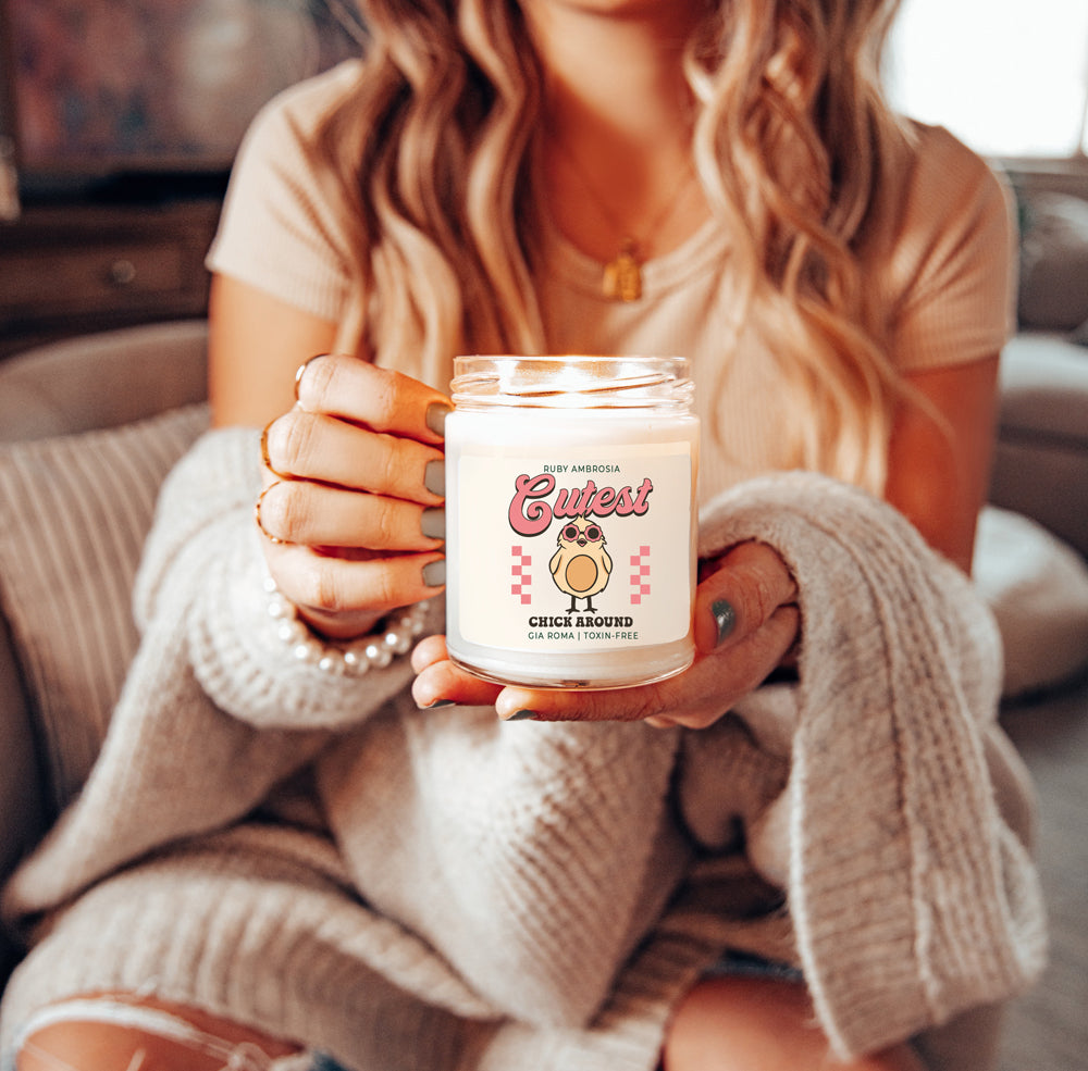 Ruby Ambrosia Scented Soy Candle 9oz Sweet Red Fruit And Wine Aroma BandsCo Straps