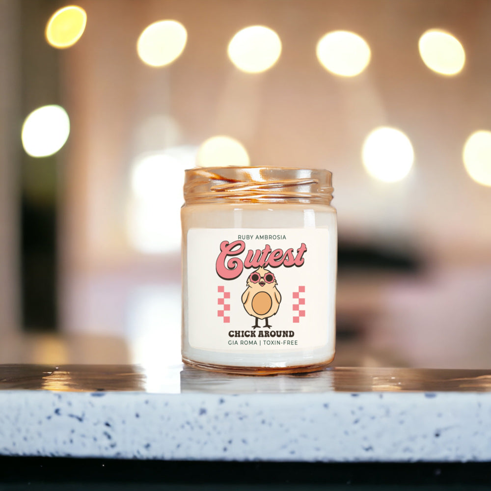 Ruby Ambrosia Scented Soy Candle 9oz Sweet Red Fruit And Wine Aroma BandsCo Straps