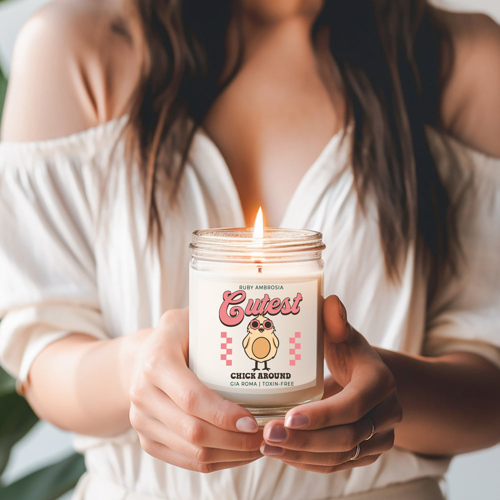 Ruby Ambrosia Scented Soy Candle 9oz Sweet Red Fruit And Wine Aroma BandsCo Straps