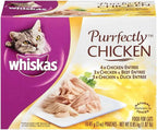 WHISKAS PURRFECTLY Chicken Variety Pack Wet Cat Food 3 Ounces (10-Counts) by Whiskas Wet Food Lootquake LLC