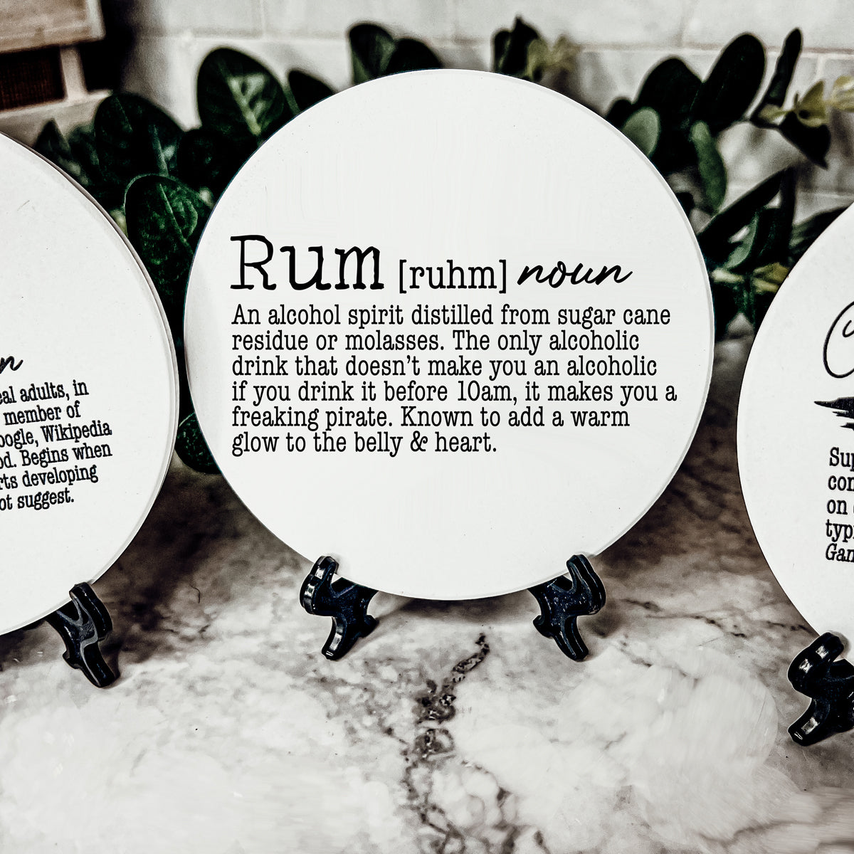 Funny Drink Definition Coasters Set Dictionary Quote Coasters For Bar And Countertop Decor BandsCo Straps