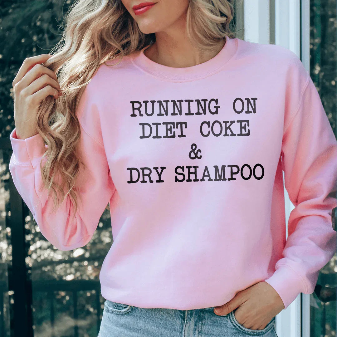 Running On Diet Coke & Dry Shampoo Tee Peachy Sunday