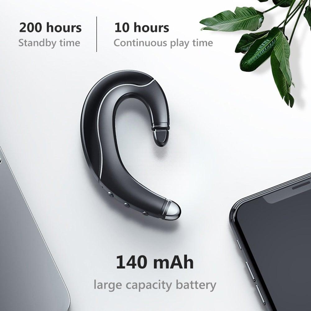 Running Sports Earphone BoneBluetooth Headphones True Wireless Earbuds with Charging Case IPX7 Waterproof Stereo Sound Earphones Built-in Mic in-Ear Headsets Deep Bass Conduction Ear Hook Bluetooth 5.0 HiFi Stereo Wireless Earphone Headset For  Headsets Stevvex