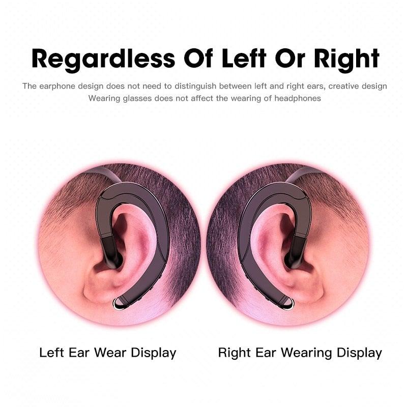 Running Sports Earphone BoneBluetooth Headphones True Wireless Earbuds with Charging Case IPX7 Waterproof Stereo Sound Earphones Built-in Mic in-Ear Headsets Deep Bass Conduction Ear Hook Bluetooth 5.0 HiFi Stereo Wireless Earphone Headset For  Headsets Stevvex