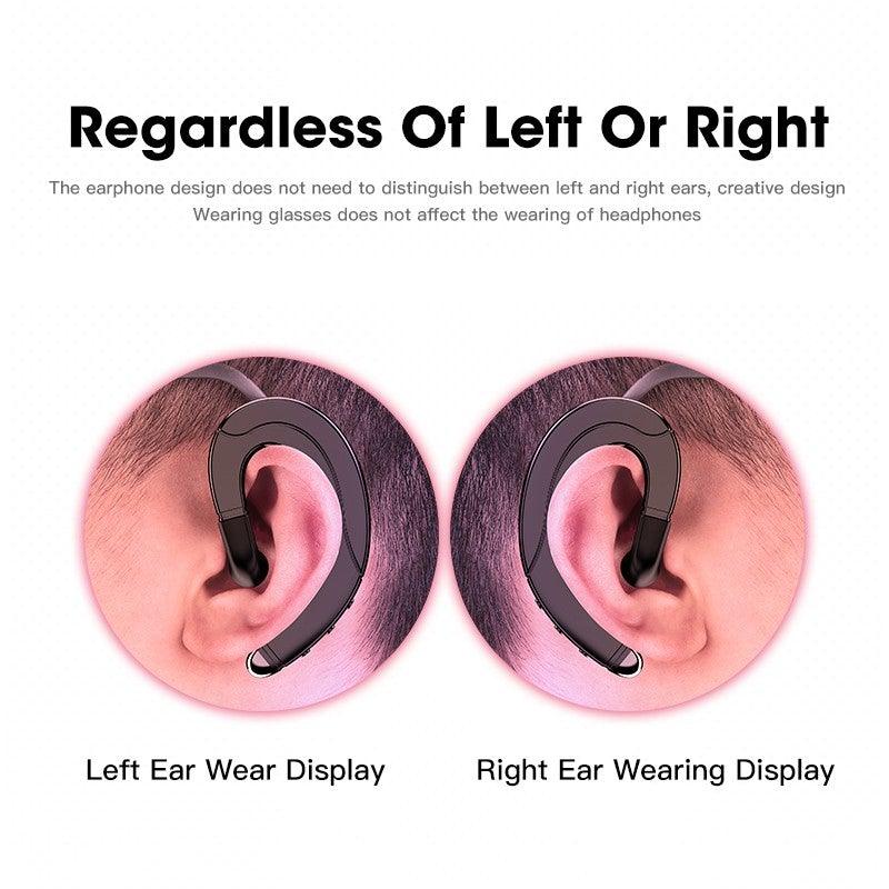 Running Sports Earphone BoneBluetooth Headphones True Wireless Earbuds with Charging Case IPX7 Waterproof Stereo Sound Earphones Built-in Mic in-Ear Headsets Deep Bass Conduction Ear Hook Bluetooth 5.0 HiFi Stereo Wireless Earphone Headset For  Headsets Stevvex