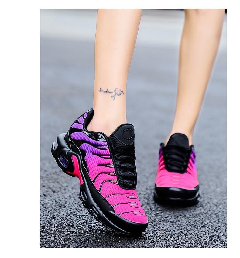 Running Unisex Athletics Air Cushion Jogging Walking Couples Gym Sport Sneakers Breathable Mesh Outdoor Workout Non Slip Walking Tennis Sneakers Stevvex