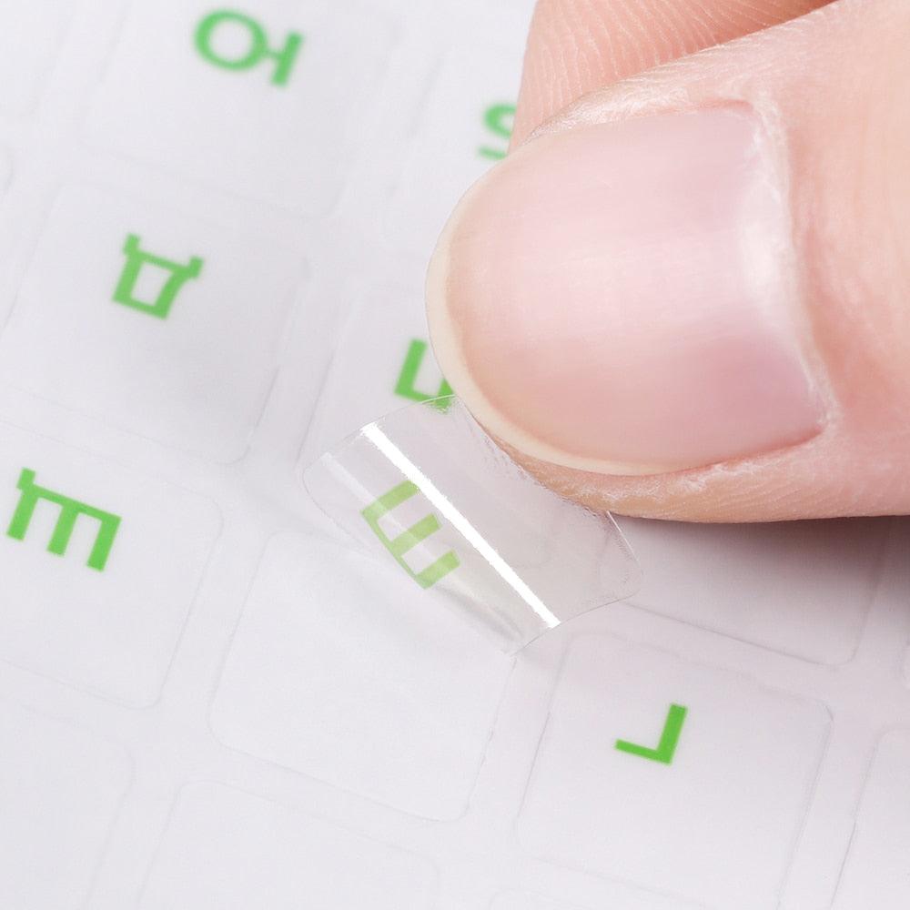 Russian Letters Transparent PVC Keyboard Stickers Waterproof Self-adhesive Multicolor Cover Sticker Keyboard Protector Stickers Stevvex