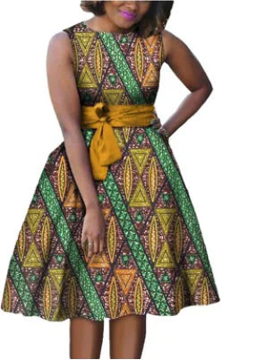 Batik Printed Cotton Dress and Skirt Combo Pi-Mart