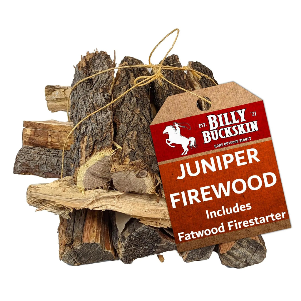 18 LB. Juniper Firewood & Fatwood Firestarter Aromatic & Seasoned Wood Logs Fire Wood Fire Logs Perfect Fire Starter for Fire Pit Fireplace Campfires & Outdoor BBQ Grilling by Billy Buckskin Co. Lootquake LLC