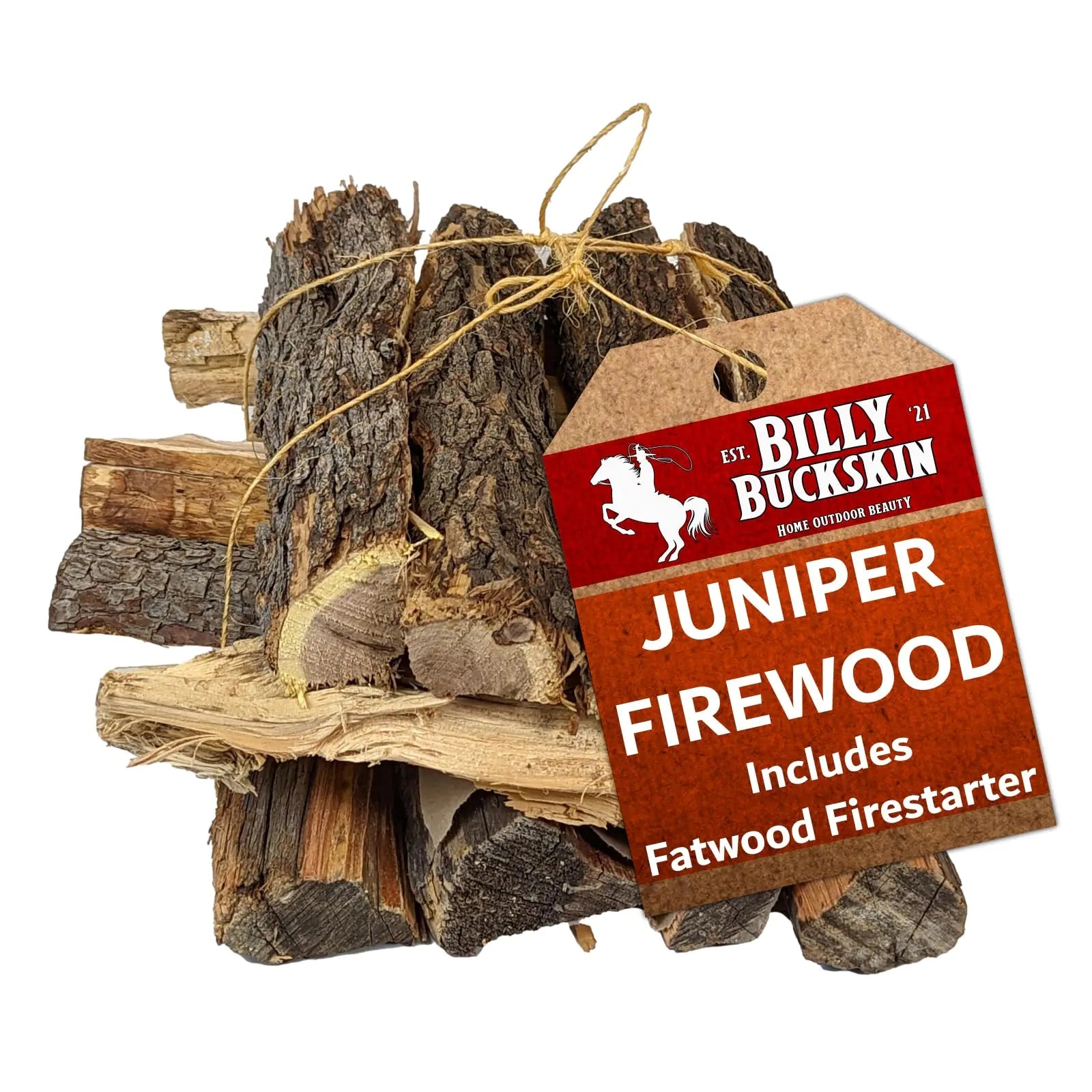18 LB. Juniper Firewood & Fatwood Firestarter Aromatic & Seasoned Wood Logs Fire Wood Fire Logs Perfect Fire Starter for Fire Pit Fireplace Campfires & Outdoor BBQ Grilling by Billy Buckskin Co. Lootquake LLC