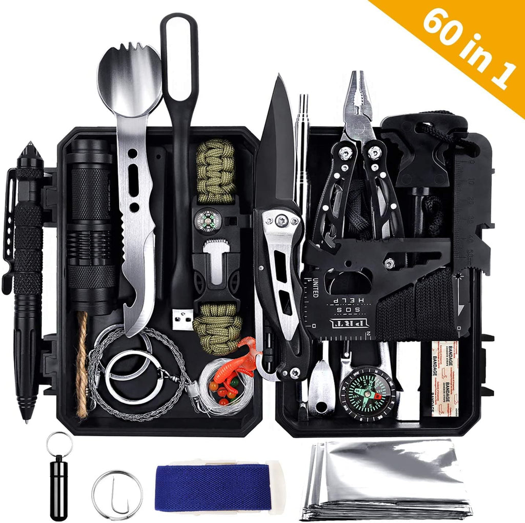 Military Outdoor 60 in 1 Emergency Survival Kit THRIXINE