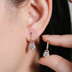 S925 Sterling Silver 0.5ct Moissanite Dangle Hoop Earrings for Women BandsCo Straps