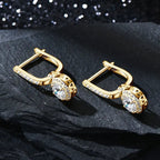 S925 Sterling Silver 0.5ct Moissanite Dangle Hoop Earrings for Women BandsCo Straps