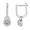 S925 Sterling Silver 0.5ct Moissanite Dangle Hoop Earrings for Women BandsCo Straps