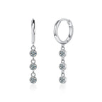 S925 Sterling Silver Moissanite Dangle Earrings Fringe Drop Studs for Women BandsCo Straps