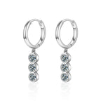 S925 Sterling Silver Moissanite Dangle Earrings Fringe Drop Studs for Women BandsCo Straps