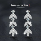 S925 Sterling Silver Moissanite Dangle Earrings Fringe Drop Studs for Women BandsCo Straps