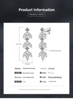 S925 Sterling Silver Moissanite Dangle Earrings Fringe Drop Studs for Women BandsCo Straps