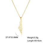 Unisex Stainless Steel Hollow Map Necklaces Lootquake LLC