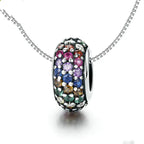 S925 Rainbow Sterling Silver Beads for DIY Necklaces