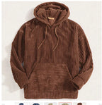 Essentials Hooded Corduroy Pullover for Men (One Piece) Pi-Mart