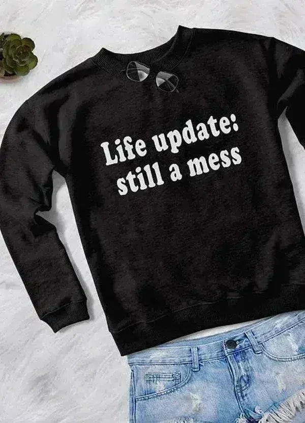 LIFE UPDATES WOMEN SWEAT SHIRT - SJB-DIAMOND ELITES