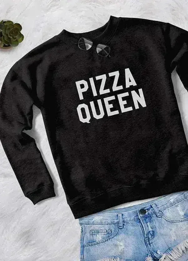 PIZZA QUEEN WOMEN SWEAT SHIRT - SJB-DIAMOND ELITES