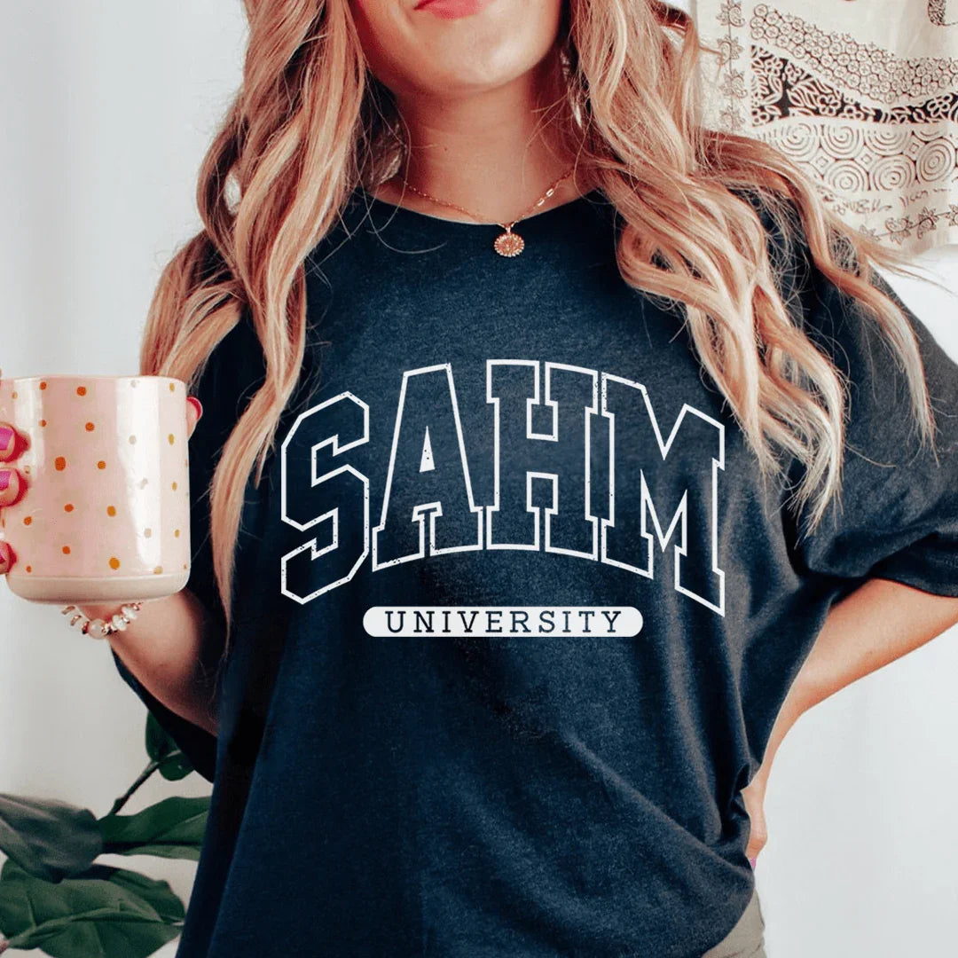 SAHM University Tee Peachy Sunday