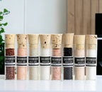 Gourmet 8-Vial Sourced Salt Set - 7 Regional Salts Gift Box for Cooking BandsCo Straps