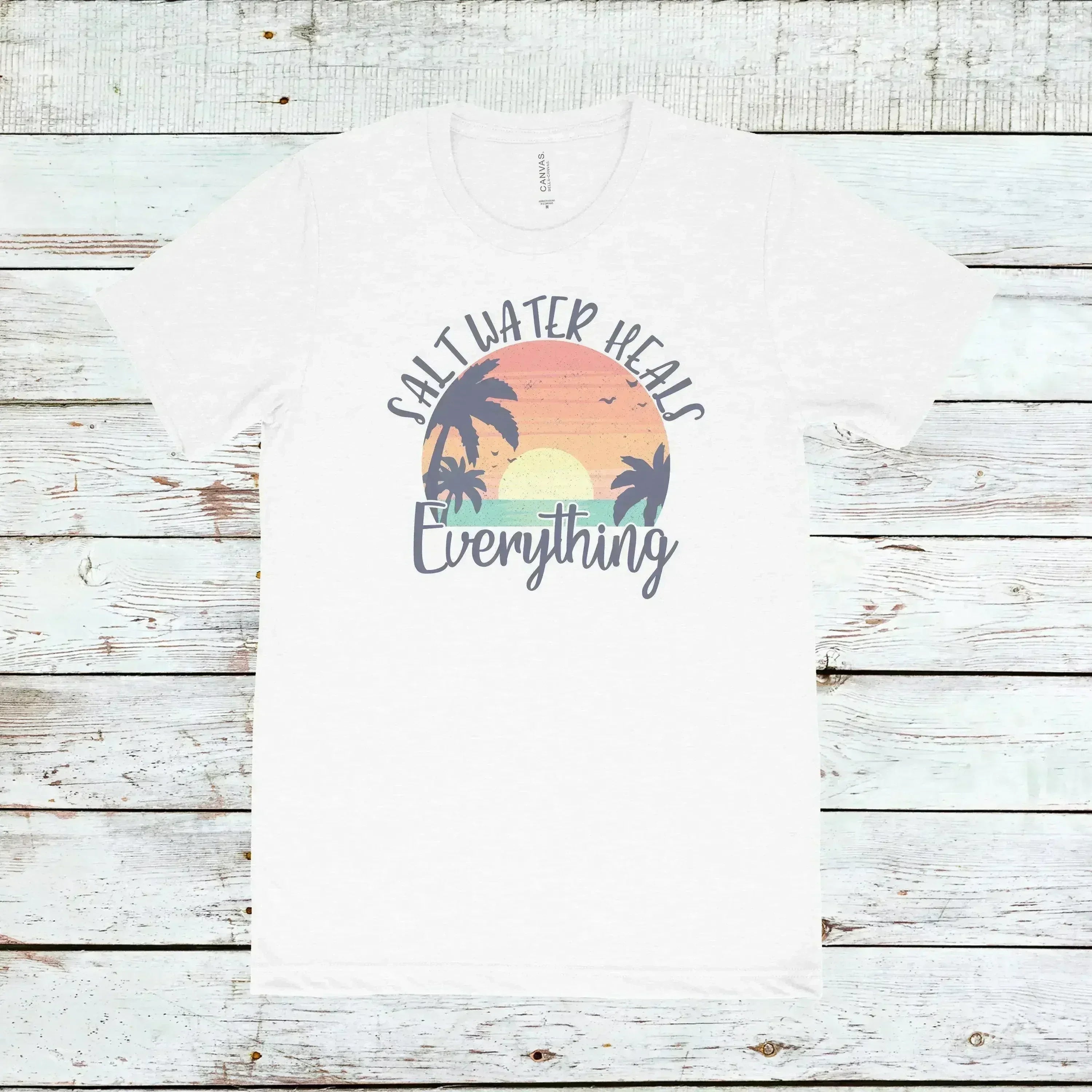 Salt Water Heals Everything Retro Tee - SJB-DIAMOND ELITES