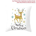 Santa Claus Cushion Cover Merry Christmas Christmas Deer Santa Claus Merry Christmas Decorative Sofa Throw Pillow Decorations For Home Christmas Ornament Stevvex
