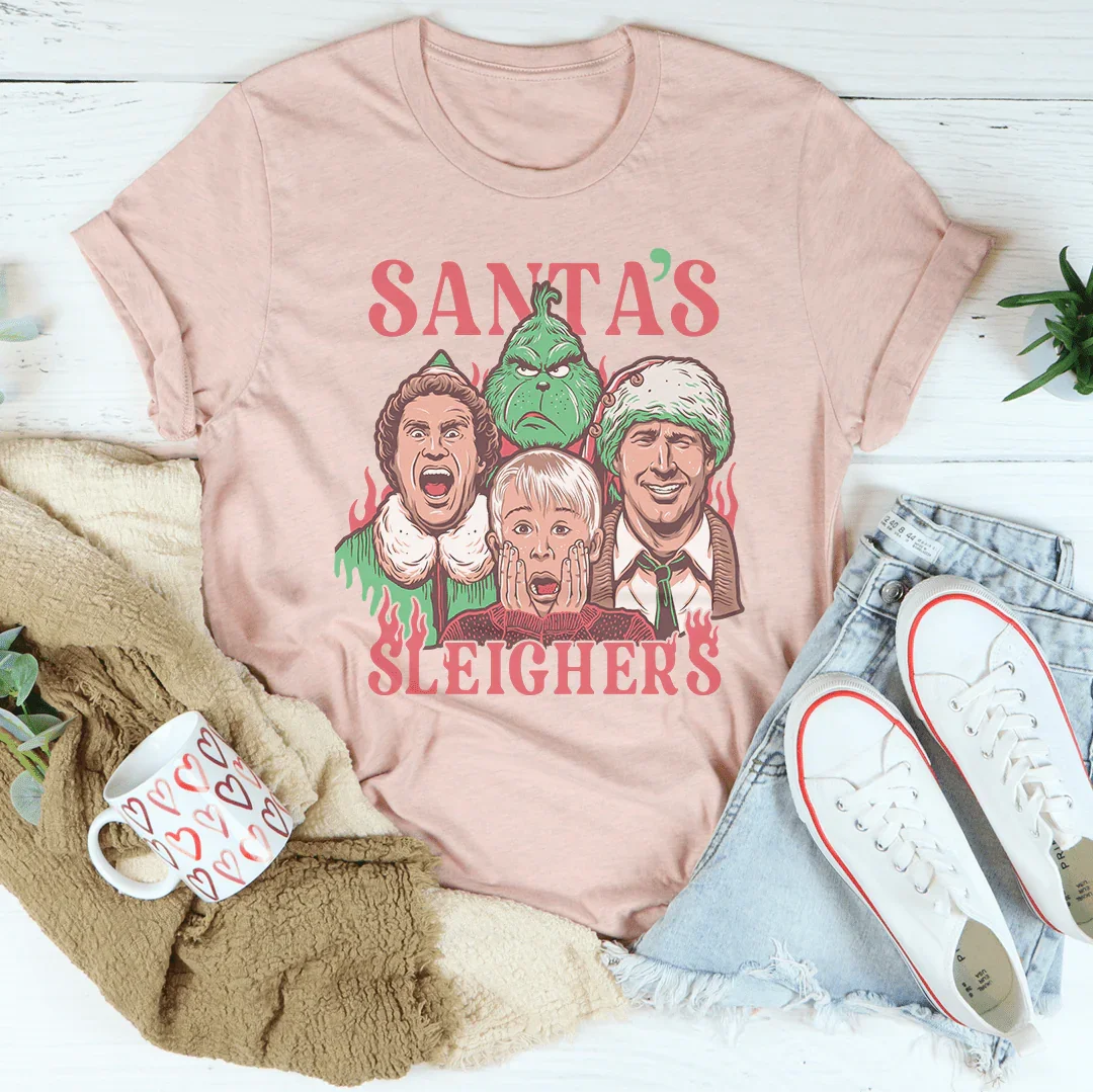 Santa Sleighers Tee Peachy Sunday