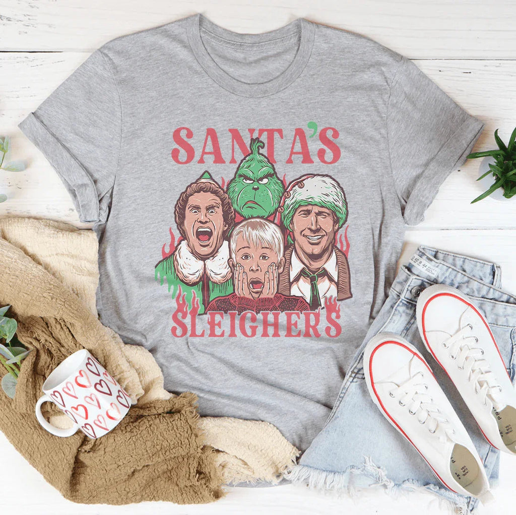 Santa Sleighers Tee Peachy Sunday