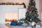 Santa Reindeer Sign Farmhouse Christmas Wall Decor 12x24x1.5 Plaid Reindeer Names Rudolph BandsCo Straps