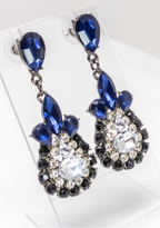 Sparkling Pink Teardrop Dangle Earrings With Crystals