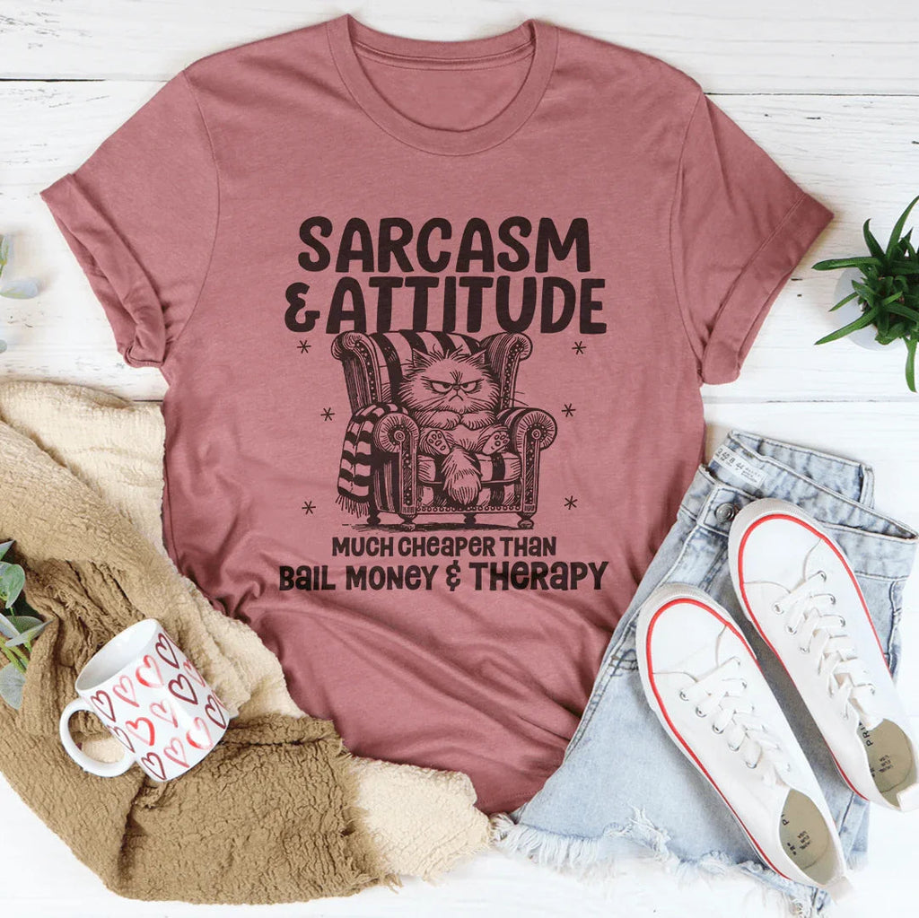Sarcasm And Attitude Tee Peachy Sunday