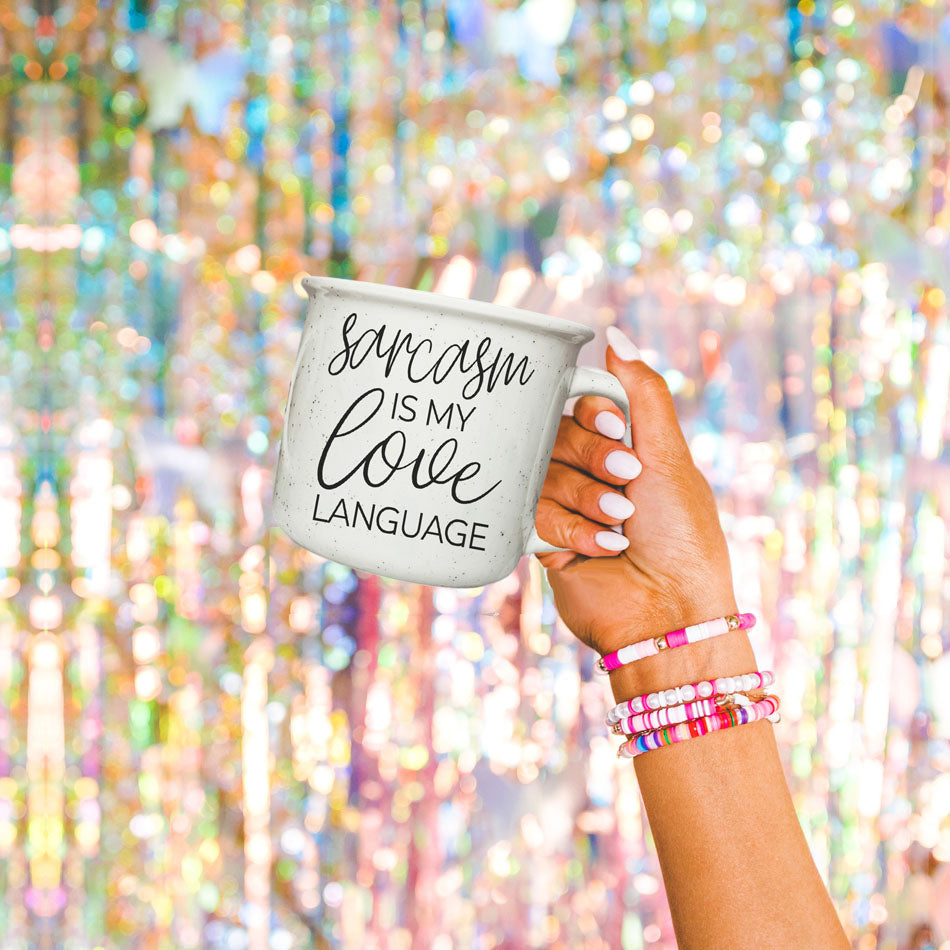 Sarcasm Is My Love Language Ceramic Coffee Mug 14.5oz Funny Sarcastic Gift BandsCo Straps