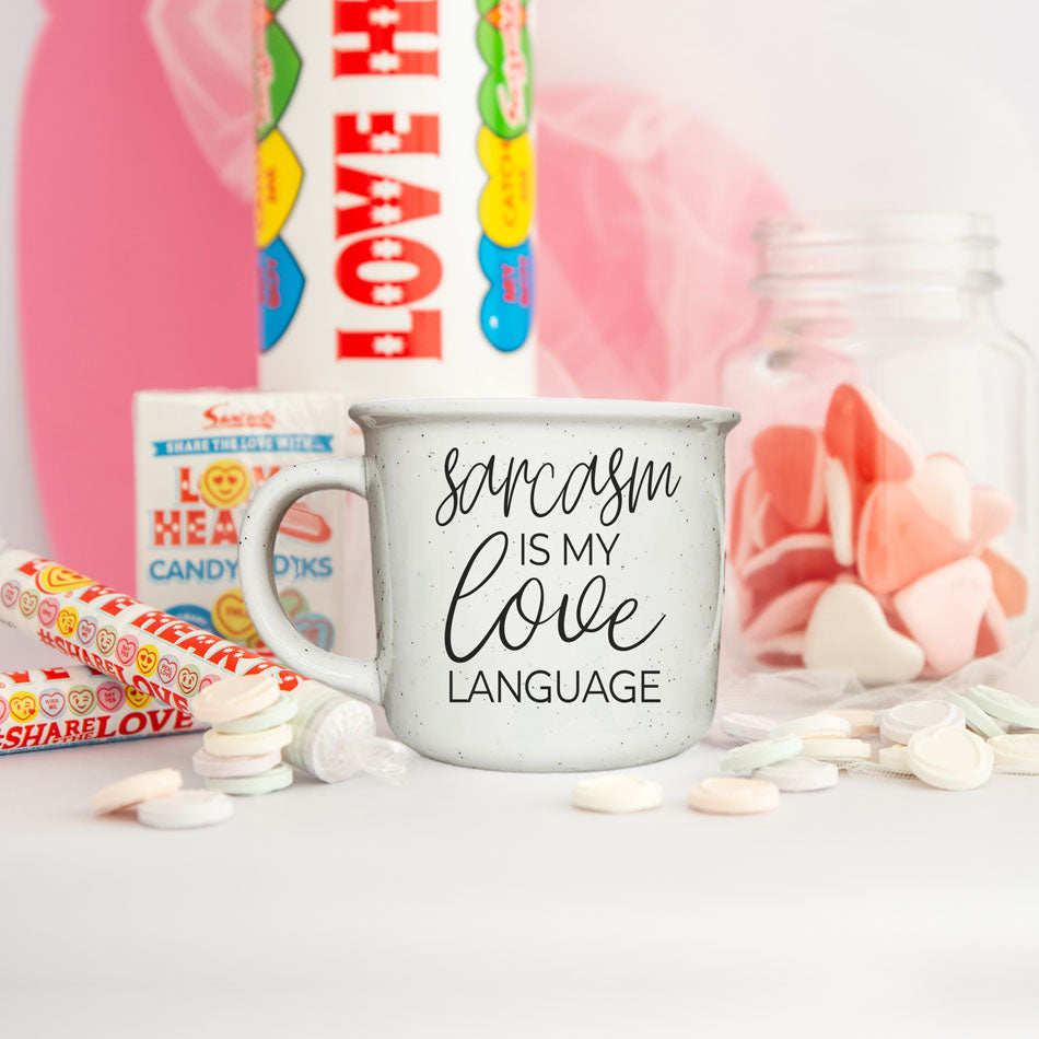 Sarcasm Is My Love Language Ceramic Coffee Mug 14.5oz Funny Sarcastic Gift BandsCo Straps