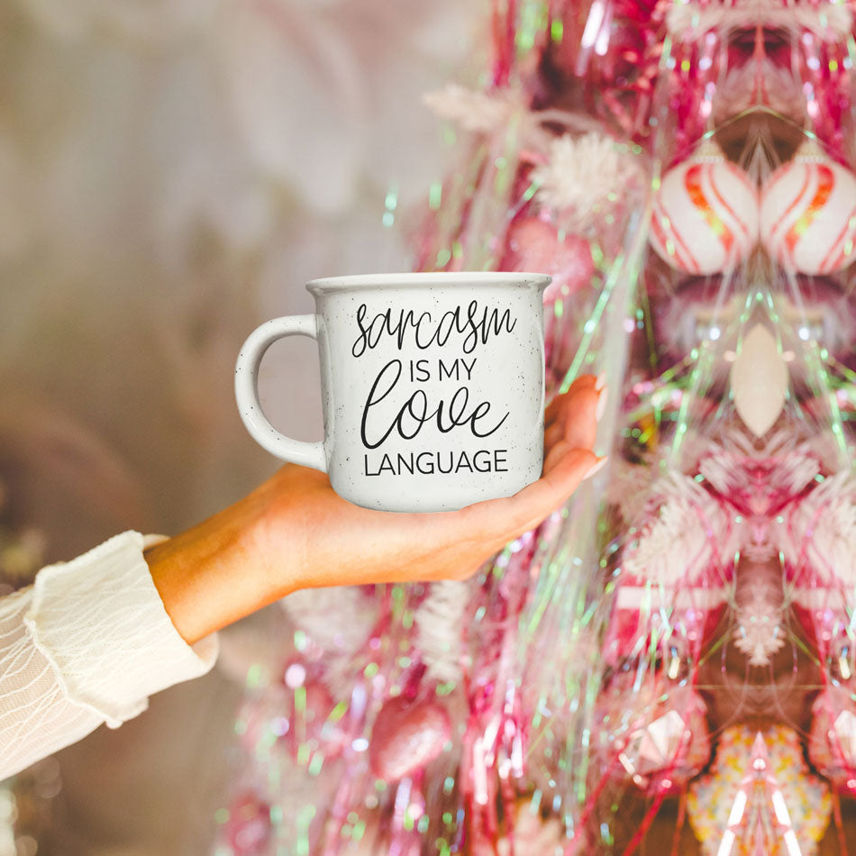 Sarcasm Is My Love Language Ceramic Coffee Mug 14.5oz Funny Sarcastic Gift BandsCo Straps