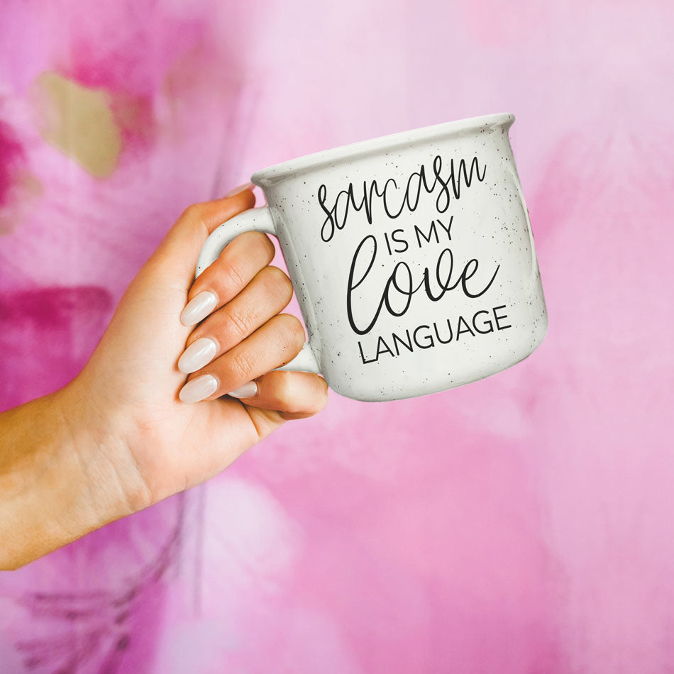 Sarcasm Is My Love Language Ceramic Coffee Mug 14.5oz Funny Sarcastic Gift BandsCo Straps
