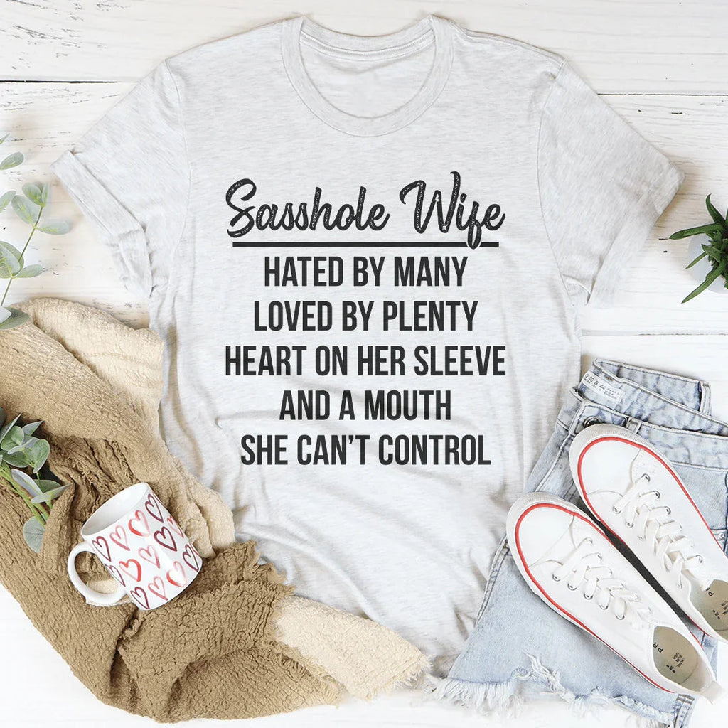 Sasshole Wife Tee Peachy Sunday