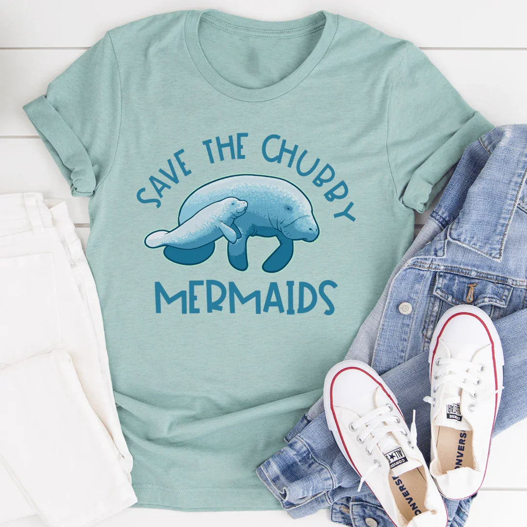 Save The Chubby Mermaids Tee - SJB-DIAMOND ELITES