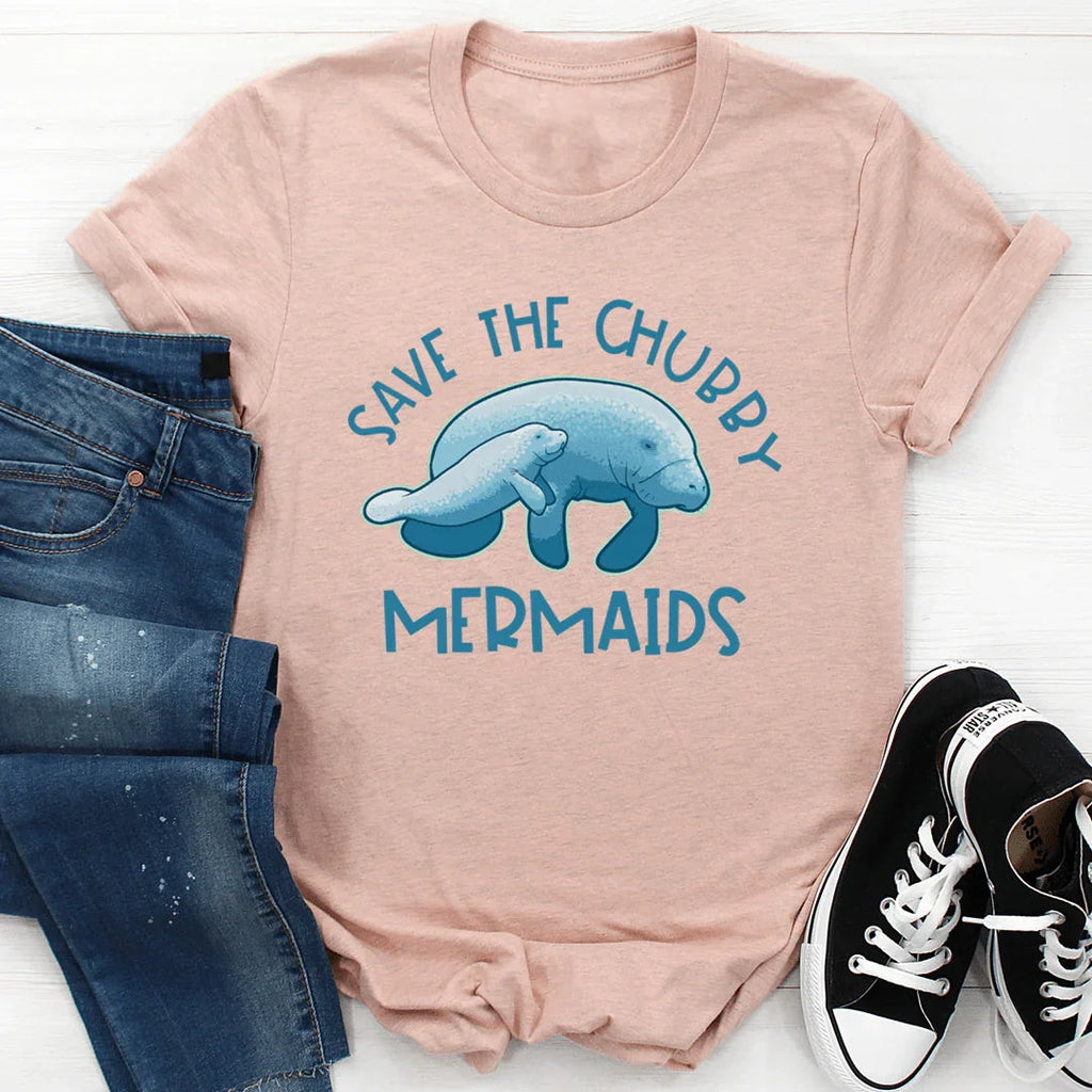 Save The Chubby Mermaids Tee - SJB-DIAMOND ELITES