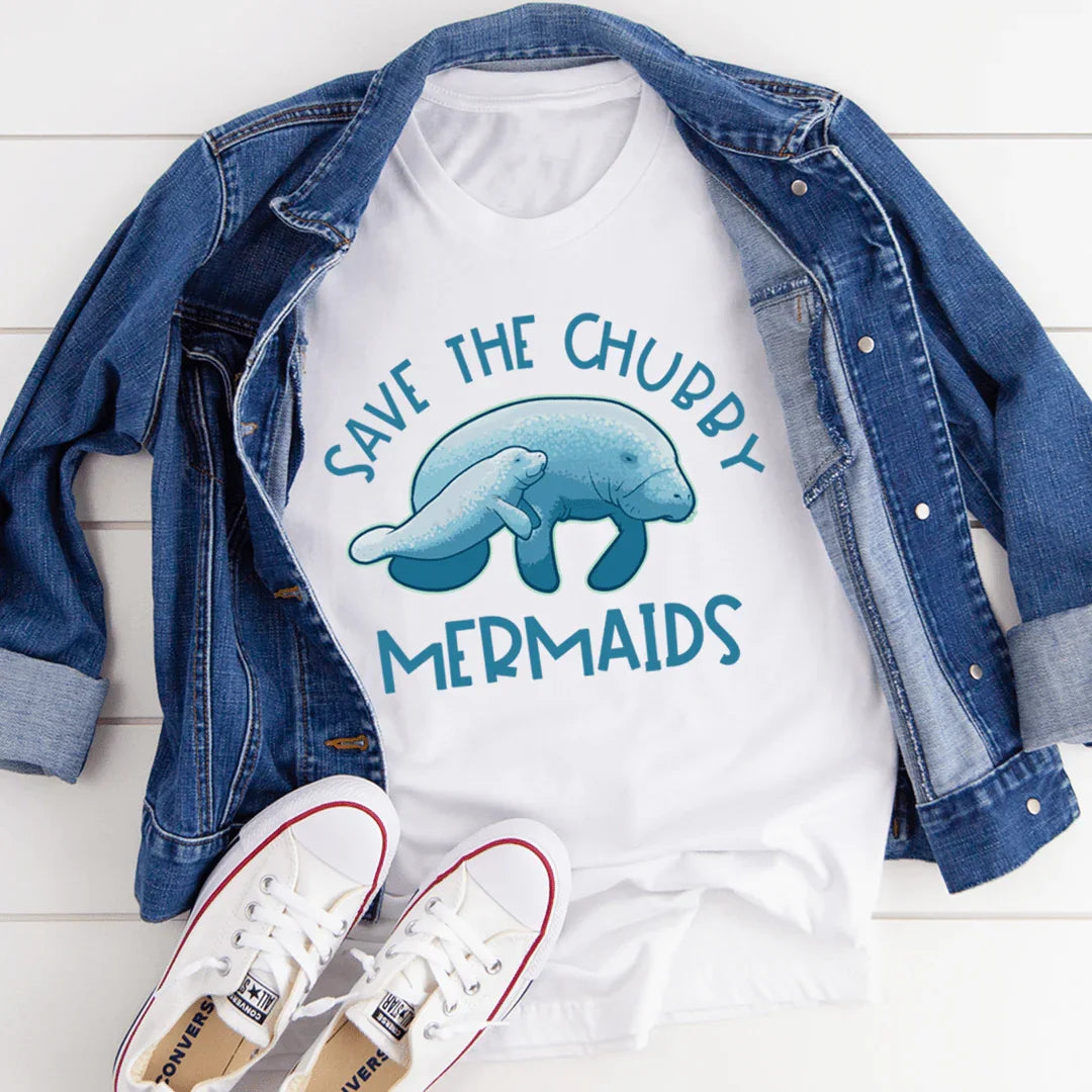 Save The Chubby Mermaids Tee - SJB-DIAMOND ELITES
