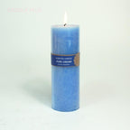 Scented Candles Soy Wax Coconut Oil Smokeless Blue Pillar Candles Smokeless Clean Burning Décor for Home Wedding Church Events Stevvex