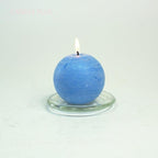 Scented Candles Soy Wax Coconut Oil Smokeless Blue Pillar Candles Smokeless Clean Burning Décor for Home Wedding Church Events Stevvex