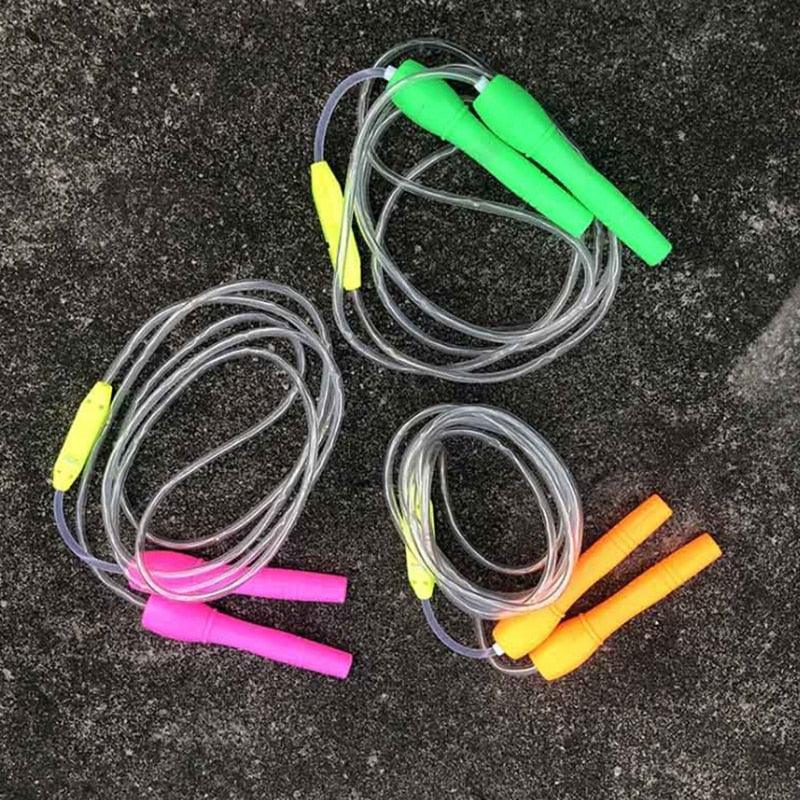 School Children Fitness Jump Ropes LED Light Up Skipping Kids Luminous Home Exercise Rope Sports Supplies Colorful Glowing Skipping Rope Handles Fast Speed Rope LED Light Up Colorful Jump Rope Stevvex